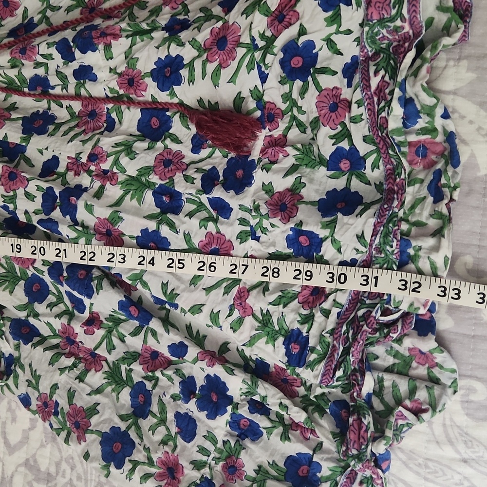 Pretty cotton floral tunic top or mini dress in very good condition! - Picture 6 of 8